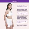 Adira | Inner Shorts for Teens | Under Dress Shorts | Full Hip Coverage | High Waist | Thigh Length | Prevents Inner Thigh Chafing | Pack of 2 | White & Grey | 10-12 Years view 4