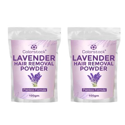 COLORSTOCK Women Herbal Wax Powder for Hair Removal - Instant & Painless Magic Wax for Men & Women, Ayurvedic Natural Waxing Powder for All Hair Types & Skin Areas, Perfect for Hands, Legs, Underarms and Bikini Line - 100g Pack of (2)