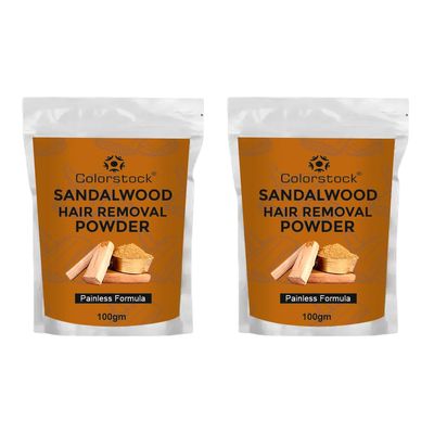 COLORSTOCK Herbal Body Wax Powder with White Sandalwood powder | Painless & Instant Hair Removal Waxing for Full Body, Legs, Arms | No Irritation, No Skin rashes | Unisex - All Skin Type 100 GM (2)
