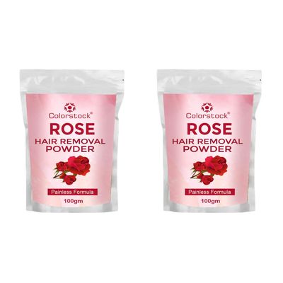 COLORSTOCK Rose Body Wax Powder For Quick Hair Removal Painless In Herbal Wax | Hair Removal Wax Powder With Rose Flavors | For All Skins Types. - 100gm (Pack of 1) (2)