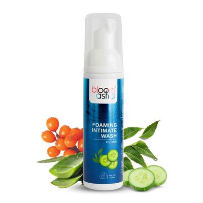 Bloomastra Foaming Intimate Hygiene Wash For Men (80ml) | Relieves Itchiness & Odour, Prevents Fungal Growth