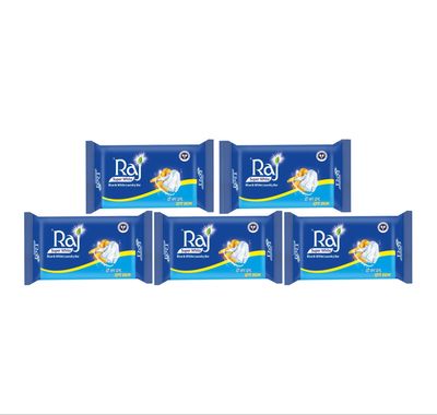 Raj Super White Blue and White Laundry Bar - 3.5 kg (Pack of 700g x 5pcs,) | , | Powerful Dual-Action Cleaning for All Fabrics