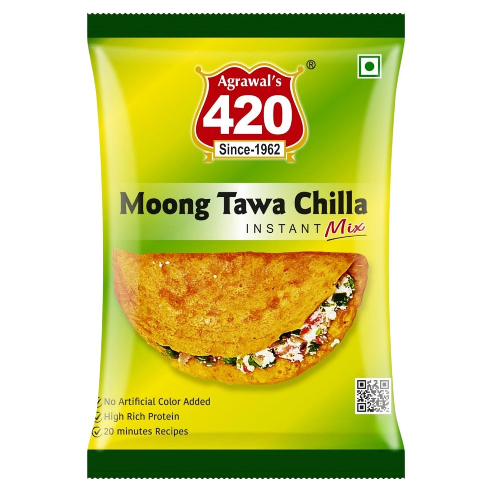 Agrawal's 420 Instant Mix Moong Tawa Chilla | 400g, Pack of 1