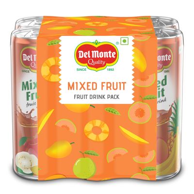 Del Monte Mixed Fruit, Fruit Drink, Pack of 6, 240ml