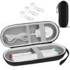 Ahamo EVA Electric Toothbrush Travel Case with 3 Dust-Proof Covers | Portable Toothbrush Holder for Travel | Waterproof & Hygienic Storage Box for Electric Toothbrush Heads (Black) view 1