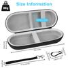Ahamo EVA Electric Toothbrush Travel Case with 3 Dust-Proof Covers | Portable Toothbrush Holder for Travel | Waterproof & Hygienic Storage Box for Electric Toothbrush Heads (Black) view 2