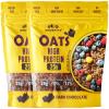 Growfitz 25g High Protein Oats 800 Gram, Pack of 2 | Dark Chocolate Oatmeal | 17g Fiber, No Sugar, With Almonds, Raisin, Pumpkin and Chia Seeds & Healthy Fats | Super Rolled Oats | Breakfast Cereals view 1