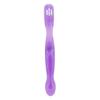 ELBME Adult FALSE Teeth Cleaning Brush, Portable Denture Manual Toothbrush Dirt Removal Double Sided Soft Hair For Home Travel For Elderly (Purple), 1 count view 4