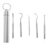 ELBME Portable Plaque Stainless Steel Set Portable Mini Travel Plaque and Tartar Remover with Stain Eraser Tooth Pick Interdental Pick Oral Hygiene Tooth Kit Flossing Tool Scraper view 1
