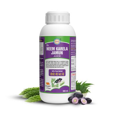 LGH Neem Karela Jamun Juice, Helps Control Blood Sugar Level, Enriched with Pure & Natural Neem, Karela and Jamun Herbs, Diabetic Care, Helpful For Skin & Hair, Gut Cleanse