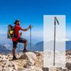 ELBME Walking Stick, Anti Slip Hiking Pole Extra Light Retractable 3 Section for Mountaineering (Black) view 2