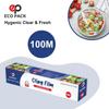Cling Film Wrap for Food | Freshness Sealing Plastic Wrap Roll | Microwave Safe, Stretchable & Easy to Cut | Ideal for Kitchen, Freezer, and Food Storage (100M (Pack of 2)) view 3