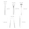 ELBME Tongue Scraper Set Stainless Steel Teeth Cleaner Tongue Scrapers Mouth Mirrors for Adults Set of 5 Teeth Cleaning Tools Oral Care Kit/ view 3