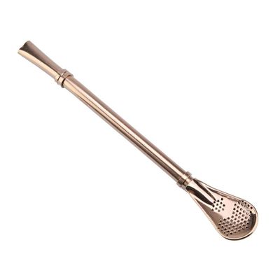 ELBME Stainless Drinking Straws, Stainless Steel Straws, Straws 2 in 1 Design for Restaurants Cafes(Rose Gold) |