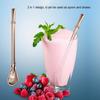 ELBME Stainless Drinking Straws, Stainless Steel Straws, Straws 2 in 1 Design for Restaurants Cafes(Rose Gold) | view 4