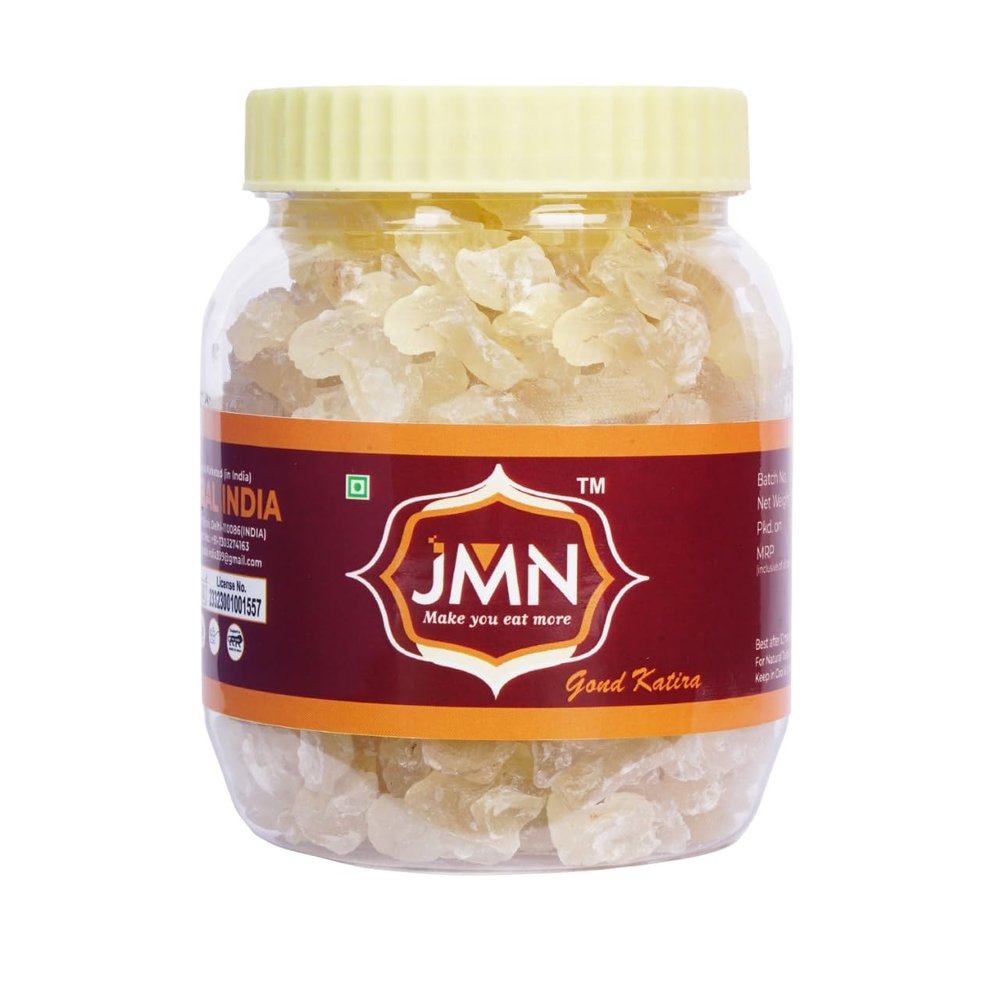 JMN Premium Gond Katira (Edible Gum) | Tragacanth Gum | High Cooling Properties Herbal Food | Almond Gum Badam Pisin, Tragacanth Gum | High Cooling Properties | Natural Superfood (300 gm, Natural)