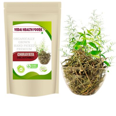 Vedai Health Foods Dry Chirayata - 100g (Nilavembu), Organically Grown, Premium Plant Based, 100% Natural