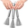 HETVIN Wire Brush Stainless Steel Cleaning Brushes Cast Iron Scrubber for Pots Efficient Dish Scraper with Long Handle Grip - Dust Cleaner for Home (3) view 1