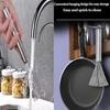 HETVIN Wire Brush Stainless Steel Cleaning Brushes Cast Iron Scrubber for Pots Efficient Dish Scraper with Long Handle Grip - Dust Cleaner for Home (3) view 3