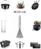 HETVIN Wire Brush Stainless Steel Cleaning Brushes Cast Iron Scrubber for Pots Efficient Dish Scraper with Long Handle Grip - Dust Cleaner for Home (3) view 4
