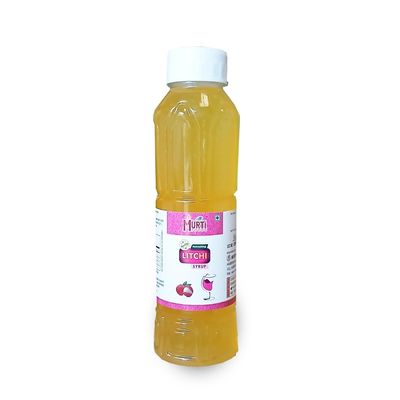 MURTI Litchi Syrup 650ml | Sweet & Refreshing Drink Mix | Ideal for Beverages & Desserts | Natural Fruit Flavor | Ideal for Juices, Shakes & Cocktails | Hygienically Packed