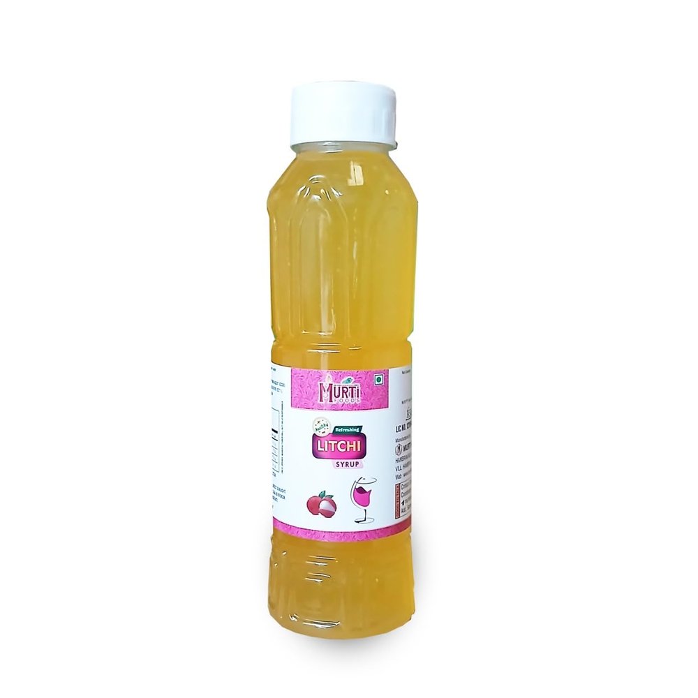 MURTI Litchi Syrup 650ml | Sweet & Refreshing Drink Mix | Ideal for Beverages & Desserts | Natural Fruit Flavor | Ideal for Juices, Shakes & Cocktails | Hygienically Packed