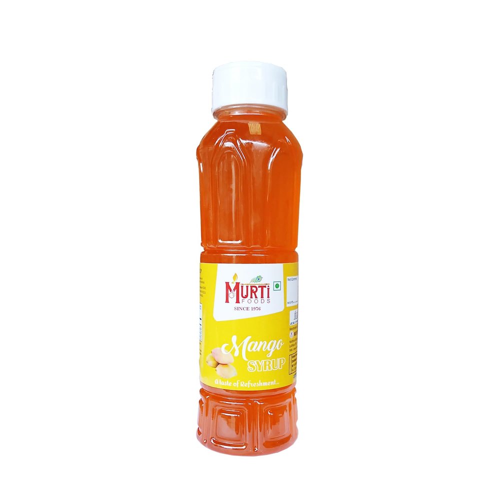 MURTI Mango Syrup 650ml | Refreshing Drink Mix | Natural Fruit Flavor | Ideal for Juices, Shakes & Cocktails | Ideal for Summer Beverages | Hygienically Packed & Ready-to-Use