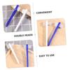 ELBME 4 Pcs Portable Cleaning Brush Denture Brush Portable Denture Toothbrush Double Heads Cleaning Brush Portable Toothbrush Manual Toothbrushes Small Denture Cleaning Brush Aldult Pp_1 view 4