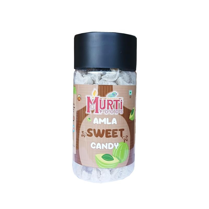 Murti Amla Sweet Candy | Traditional Indian Amla Treat | Sweet & Tangy Taste | Natural Ingredients | Hygienically Packed | Resealable Jar | Vegetarian Product | 400g Pack - 400g Jar