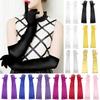 ELBME Women's Satin Opera Evening Long Gloves (Black, Free Size)_1 view 2