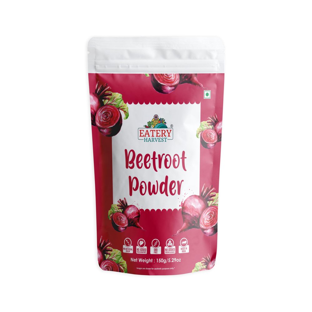 EATERY HARVEST Beetroot Powder, 150 gm, Natural tasty & sweet, Food Colourant for Cooking, Baking, Gluten Free