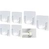 Nitexa Large Adhesive Wall Hooks 22Ib(Max) Utility Hooks Double Hook Towel and Coats Hooks,for Home Kitchen Bedroom Bathroom Office Ceiling (2, U Shape Curtain Wall Hook) view 1