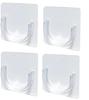 Nitexa Large Adhesive Wall Hooks 22Ib(Max) Utility Hooks Double Hook Towel and Coats Hooks,for Home Kitchen Bedroom Bathroom Office Ceiling (2, U Shape Curtain Wall Hook) view 2