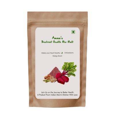 Ammas Beetroot Health Mix Malt Powder - Natural, Nutritious, and Energizing Superfood for Boosting Immunity and Vitality 250g
