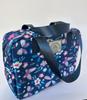 DREAMWEAVE Dream Weave Floral Butterfly Insulated Lunch Tiffin Bag, Navy Blue with Pink Flowers, Double Handle view 2