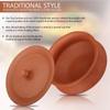 550 Ml Polished Hand Craft Clay Pot with Lid for Cooking, Clay Dahi Handi for Kitchen, Lightweight & Durable Mitti Handi, Brown Colour (Pack of 1) (Degachi Style Handi, 550 ml) view 2
