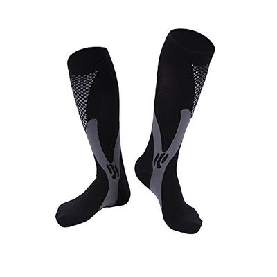 Cetaplast Athletic Compression Socks | High-Performance Graduated Compression for Enhanced Circulation, Muscle Support & Recovery | Ideal for Sports, Running, Cycling & Training | Black | 2XL