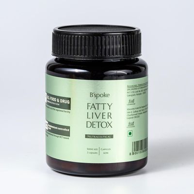 B'spoke Fatty Liver Detox | High Potency Formula for Cellular Detox & Liver Vitality | Enriched with Silymarin (Milk Thistle), Curcumin & Antioxidants