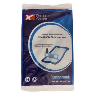 Apollo Homecare | Doctor's Choice Absorbent Underpads for Adults | 60x90 cm | Leak-Proof Disposable Bed Pads for Incontinence, Elderly, Baby Care (Pack of 4)