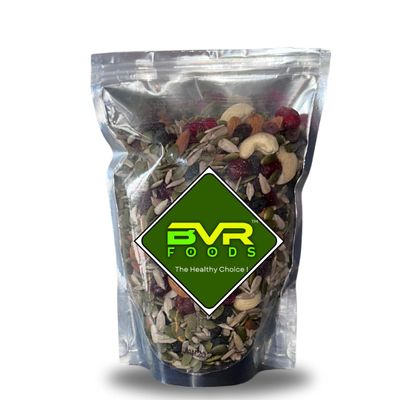 BVR FOODS Roasted Dry Fruits and Seeds Mix Healthy Crunchy Trail Snack and Breakfast Mix 500g