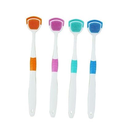 Clickswift Tongue Brush, Tongue Scraper, Tongue Cleaner, Tongue Scraper Brush, Tongue Cleaner Brush, Tongue Brushes Helps Fight Bad Breath,Tongue Scrapers, 2pcs (Multicolour)