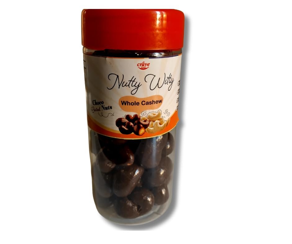 Crave Eat Choco Coated Whole Cashew | Panned Whole Cashew | Dragee |120 gm