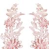 CALANDIS? 2x2Pcs Lace Applique Flower Embroidery Applique for Wedding Prom Dress Clothes Pink | Crafts | Sewing | Embellishments & Finishes | Trims view 3