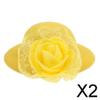 CALANDIS 2xVintage Round Bowler Doll Hat Cap for28-30cm Doll Clothes Accs Yellow | Dolls & Bears | Dolls | Clothes & Accessories | Modern view 2