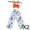 CALANDIS 2x2Pcs Fashion Doll Clothes Set Costumes for 12inch Baby Doll Dress up Costume Pants Set | Dolls & Bears | Dolls | Clothes & Accessories | Modern view 2