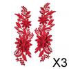 CALANDIS? 3x2Pcs Lace Applique Flower Embroidery Applique for Wedding Prom Dress Clothes Red | Crafts | Sewing | Embellishments & Finishes | Trims view 2