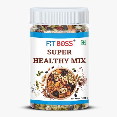 FITBOSS Super Healthy Mix|Super Seeds and Nut Mix for Healthy Snacks| Mixed Seeds(350g)