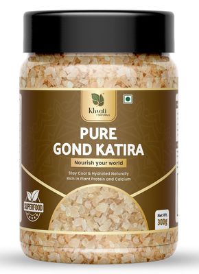 Khyati Naturals Gond Katira 200g | 100% Pure & Natural Edible Gum (Tragacanth Gum) | Badam Pisin | Almond Gum | Natural Body Coolant & Digestive Superfood | Skin Glow & Women Wellness