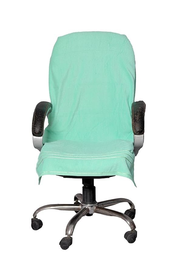 AU HOME 100% Superfine Cotton Solid Large Luxury Office Chair Towel/Car Towel,Car Seat Cover with Tie Knot 550 GSM - (Pack of 1) Original Product AS PER Picture Shown (MINI Green)