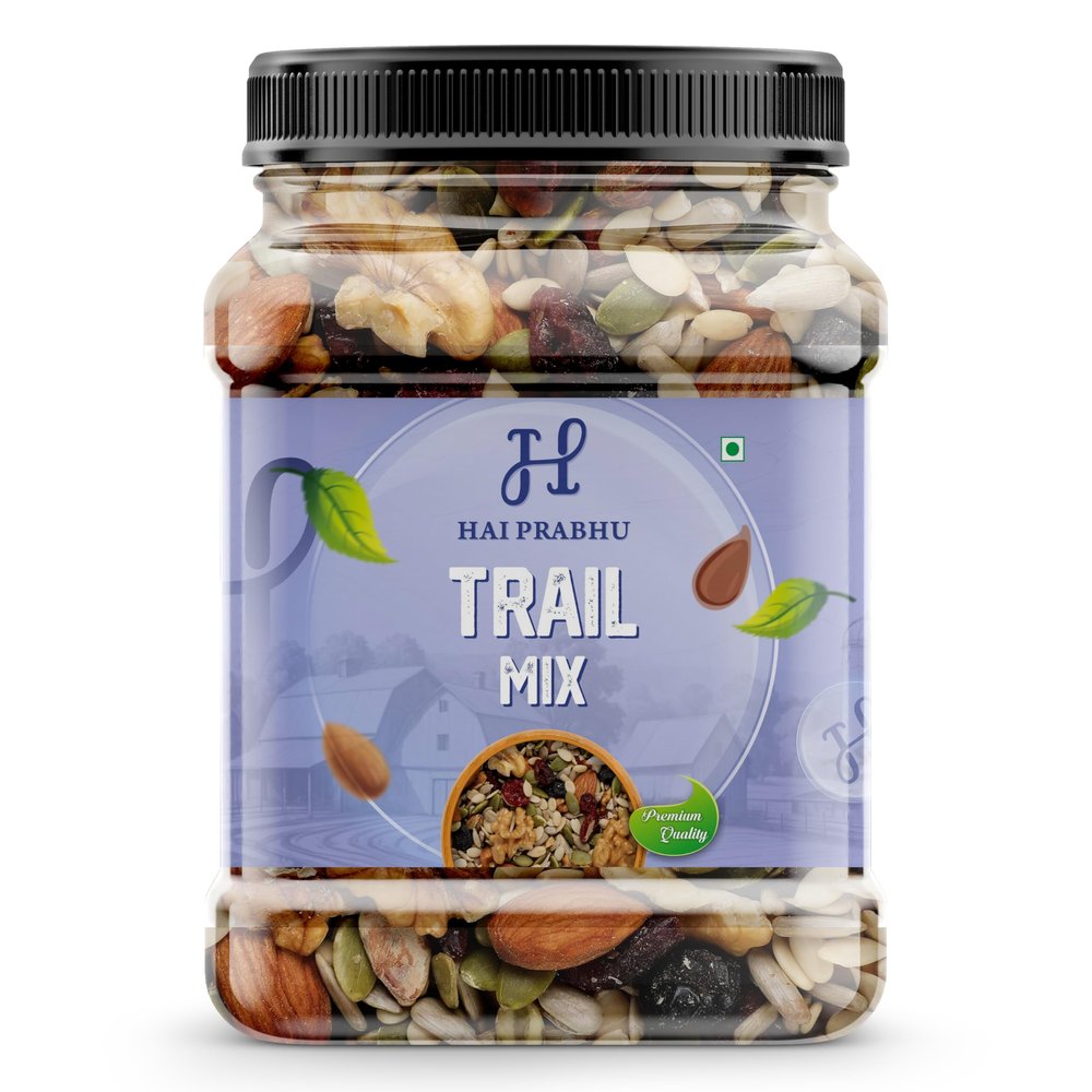 HAI PRABHU Trail Mix - Daily Health Mix, Healthy Trail Mix With Dry Fruits Nuts Seeds 10+in 1 Healthy Snack Assorted Nuts Almonds, Cashews, Apricots, Pistachios, Amla, Raisins, Dry Dates | 500gm